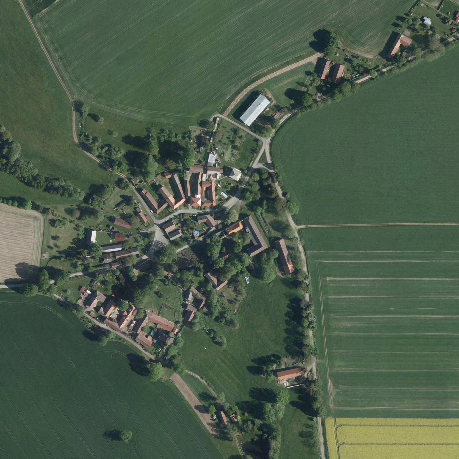 Mapový podklad vsi Zahrádka
